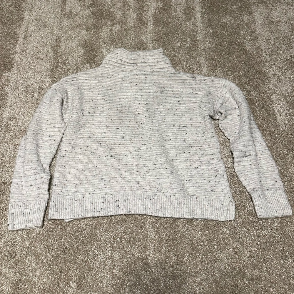 Madewell Light Gray Speckled Turtleneck Sweater